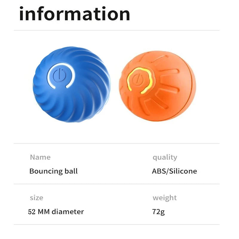 Automatic Moving Dog Ball Toy – Smart Rechargeable Interactive Pet Ball for Endless Play