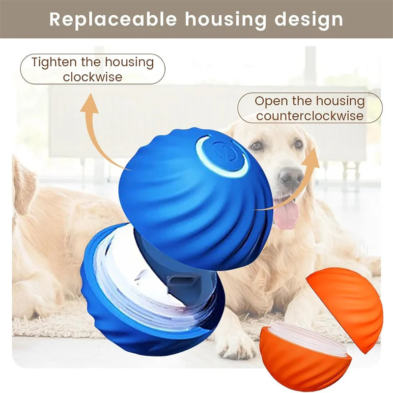 Automatic Moving Dog Ball Toy – Smart Rechargeable Interactive Pet Ball for Endless Play